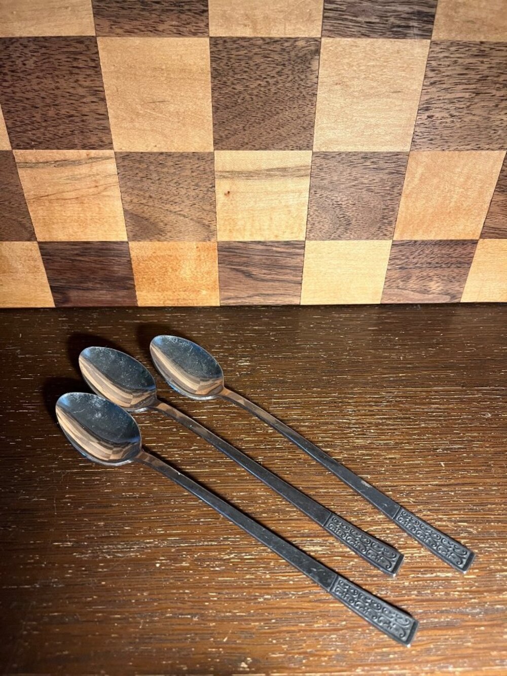 Set of 3 Retro Iced Teaspoons A124